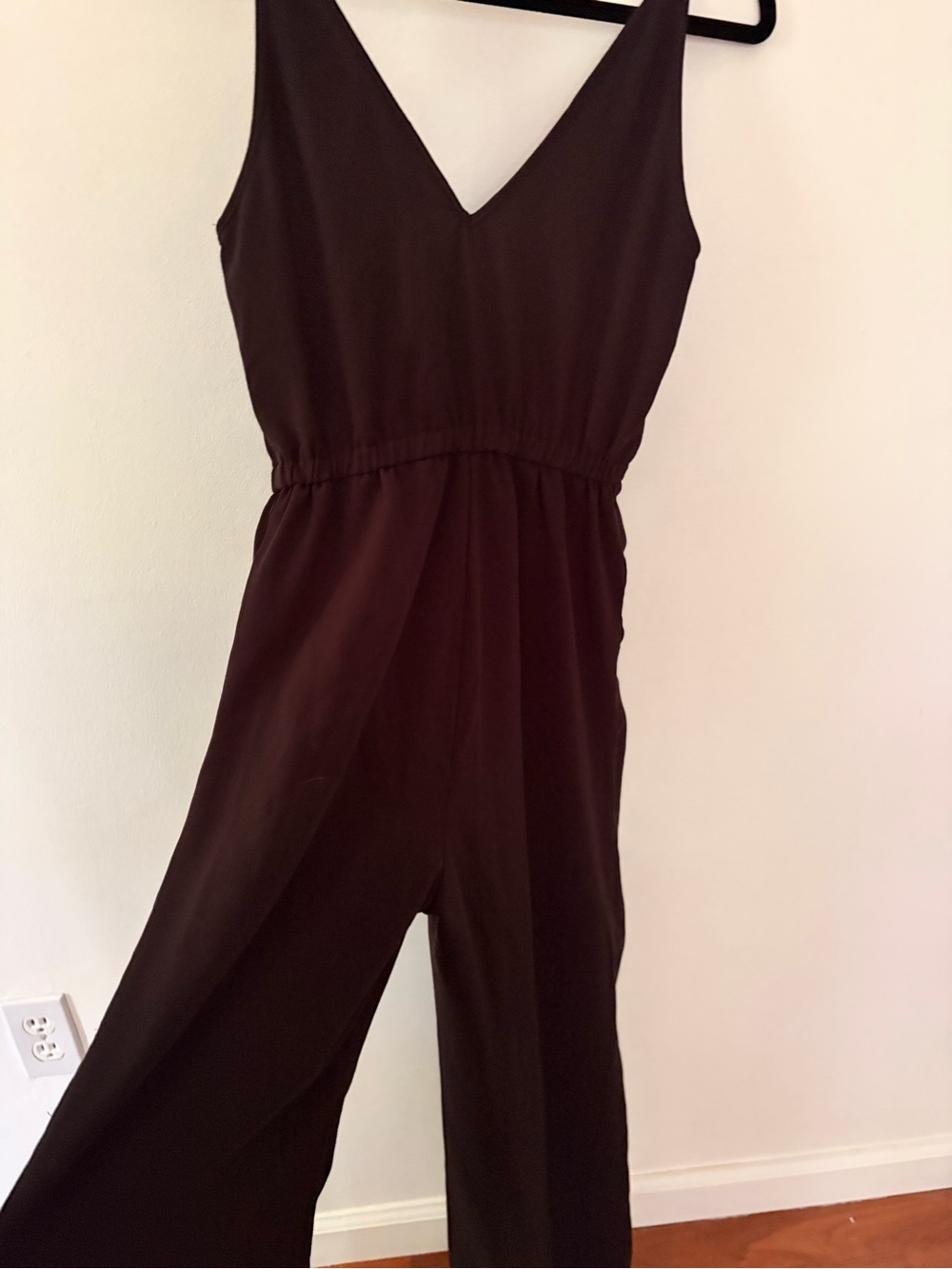 H&M Black V-Neck Wide-Leg Jumpsuit